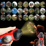Brinquedo Tiranossauro Rex com projetor educativo para crianças, permitindo descobrir imagens de dinossauros em 3D e aprender a sua história de forma lúdica.