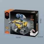 Robô educativo programável em kit com esteiras, controlador e acessórios para crianças, ideal para aprender robótica e programação.