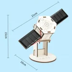 Mini satélite solar em modelo reduzido, perfeito para decoração ou educação científica.