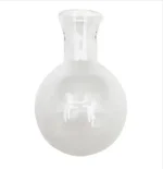 Frasco de vidro de laboratório transparente, ideal para decoração científica ou educativa. Perfeito para adicionar um toque de ciência ao seu interior ou escritório.
