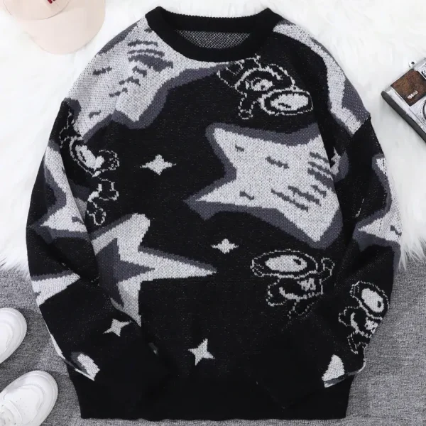Camisola científica com padrões de astronomia e astros, perfeita para os amantes de ciência e decoração interior inspirada no universo.