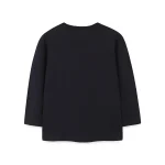 Camisola preta unissexo, estilo minimalista, perfeita para um visual casual ou profissional, fabricada em algodão macio para um conforto ideal.
