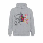 Moletom com design de cérebro colorido e elementos científicos, perfeito para os amantes de neurociências e arte.