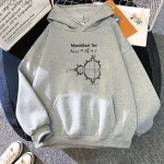 Casaco com capuz com padrão do conjunto de Mandelbrot, símbolo icónico da fractal em matemática, ideal para os amantes de ciência e decoração geek.