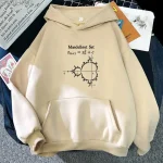 Casaco com capuz com padrão matemático Mandelbrot, ideal para os amantes de ciência e decoração geek. Confortável e estiloso, perfeito para um look científico casual.